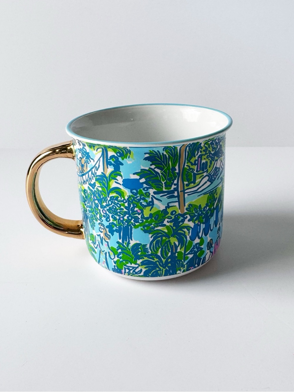 Lilly Pulitzer Printed Mug Sprout Green Lilly On Holiday Let’s Flamingle | NWT - Picture 6 of 9